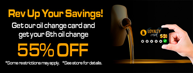 Oil change loyalty card